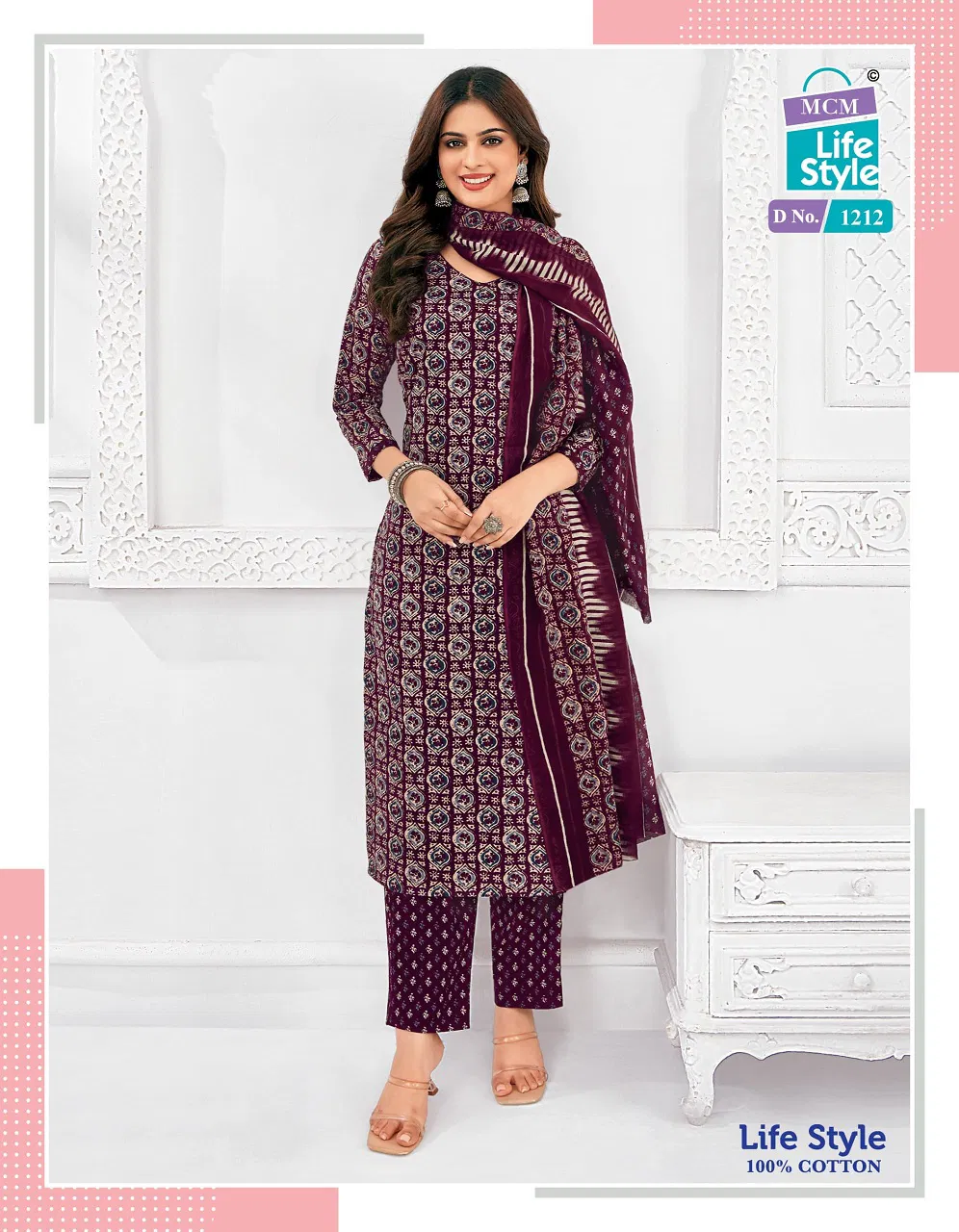 Lifestyle Vol 12 By Mcm Printed Cotton Kurti With Bottom Dupatta Exporters In India